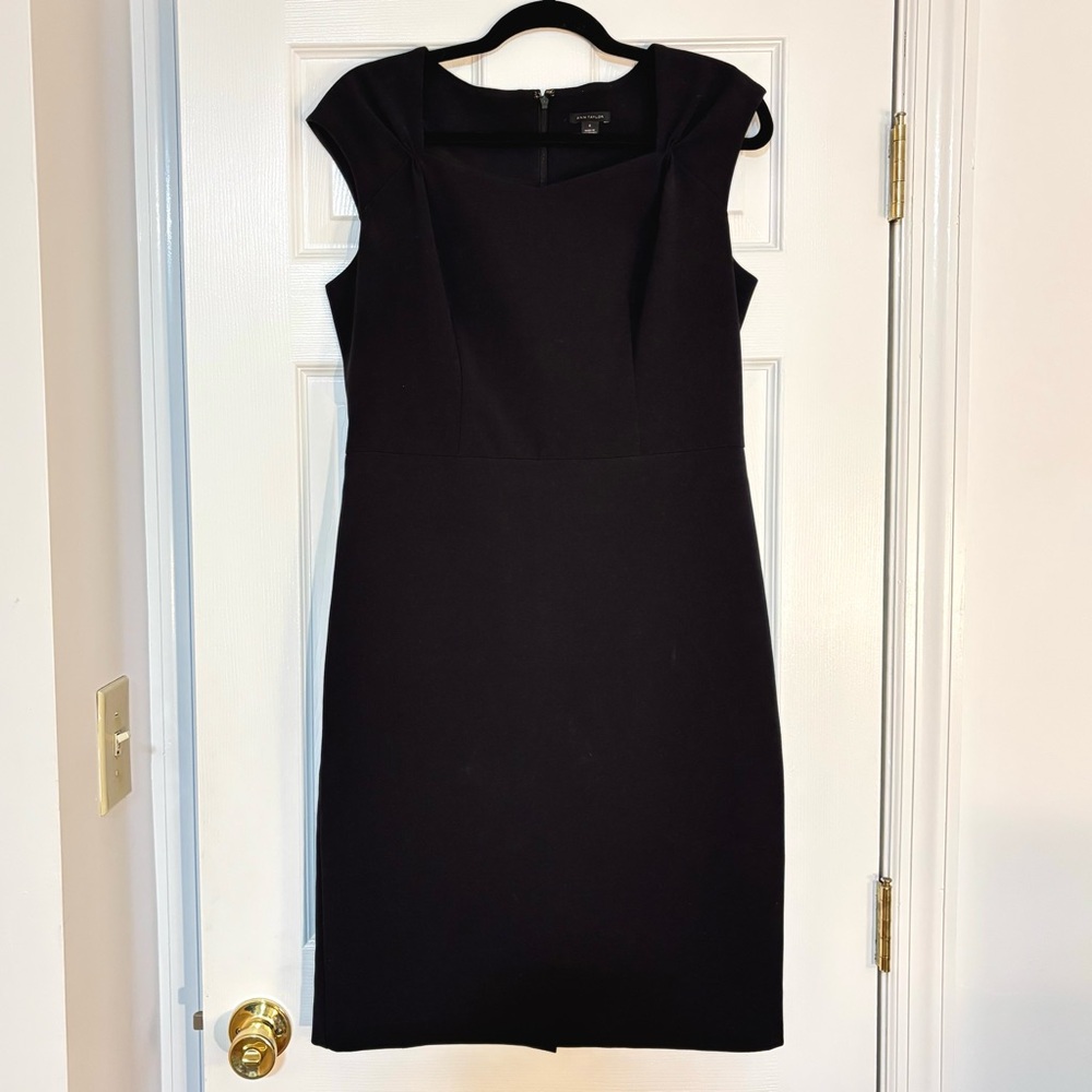 Ann Taylor Black Cap Sleeve Dress